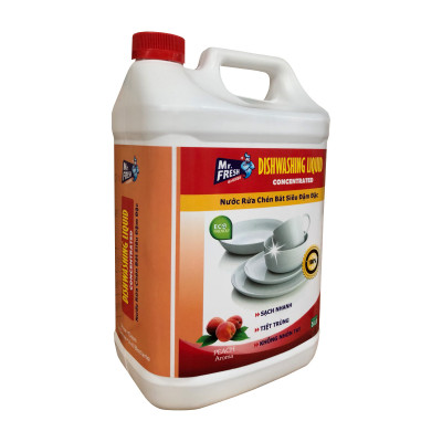 Nước rửa chén bát siêu đậm đặc Mr.fresh 5L hương đào
