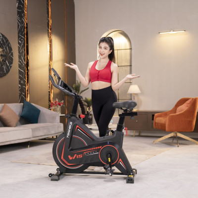 Xe đạp tập thể dục tại nhà Toshiko W15, khung xe thép chống rỉ [Lắp đặt tại nhà], phanh từ êm ái không gây ồn, điều chỉnh yên xe linh hoạt theo dáng ngồi, cảm biến nhịp tim theo nhịp đạp