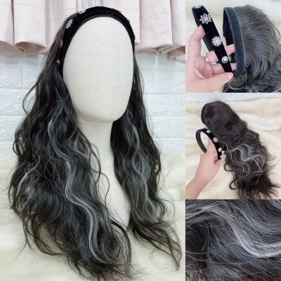 cài băng đô tóc giả xù line có thể tháo rời cao cấp light đủ màu