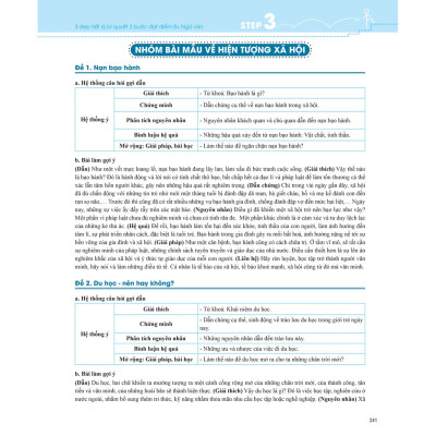 Sách 3 Step - Tiết lộ bí quyết 3 bước đạt điểm 8+ Ngữ Văn