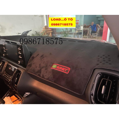 Thảm Taplo Chống Nắng Xe Huyndai Elantra 2023-2018 Mẫu Da Vân Carbon, Nhung Lông Cừu Có Lớp Chống Trượt