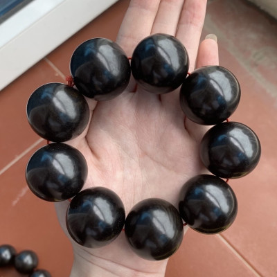 Vòng phong thủy gỗ Mun Sừng đen bóng (đủ Size) dành cho người có địa vị, thăng tiến trong công việc (BH680)