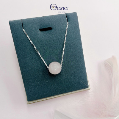 Dây Chuyền Bạc Nữ S925 Đá Thạch Anh Hồng BAC_NL12