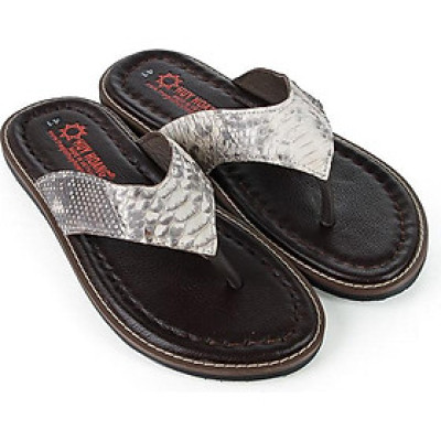 Dép nam Huy Hoàng da trăn màu nguyên thủy HT7305