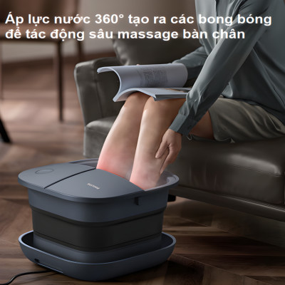 Bồn ngâm chân, kiêm máy massage chân tự động thương hiệu Philips PPM5103F - Hàng chính hãng
