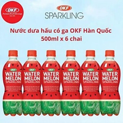 Nước dưa hấu có ga sparkling OKF Hàn Quốc 500ml x 6chai