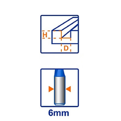 MŨI PHAY GỖ THẲNG 6X9.5MM WRG1403 WADFOW - HÀNG CHÍNH HÃNG