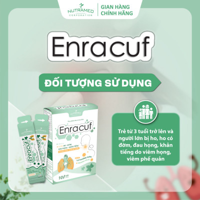 Gói uống Enracuf hỗ trợ viêm đường hô hấp trên (10 gói) - Nutramed