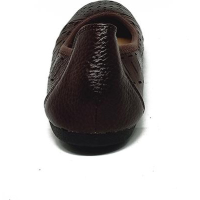 Giày nữ hoa văn Huy Hoàng da bò màu nâu đất HT7949