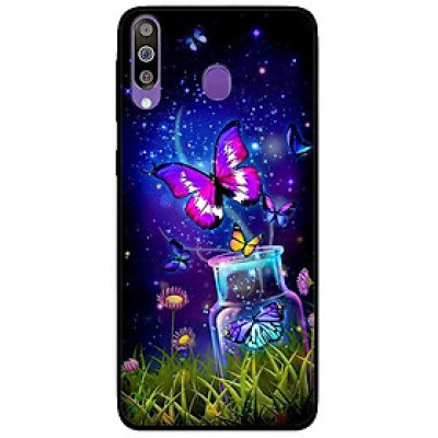 Ốp lưng dành cho Samsung M30 - M30s - M31 mẫu Bướm Đêm Hồng Xanh