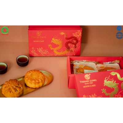 Hộp Bánh Trung Thu 2 bánh 1 trứng 150g - COMBO SUPER A6 - Thành Long (300g) - VIỆT NAM