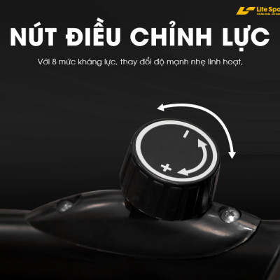 Xe Đạp Tập Thể Dục Giá Rẻ Lifesport LS-113, Xe Đạp Thể Dục Với Màn Hình Hiển Thị Nhịp Tim, Tốc Độ, Quãng Đường Đã Đạp