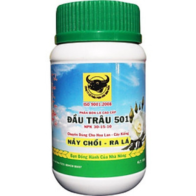 Hộp 3 lọ phân bón lá Đầu Trâu 501 nảy chồi ra lá (100g x 3 hũ)