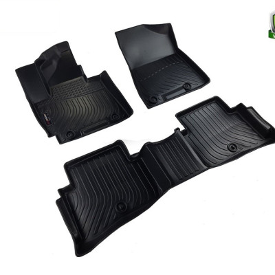 Thảm lót sàn xe ô tô sd Hyundai Tucson 2016- 2021 Nhãn hiệu Macsim chất liệu nhựa TPE cao cấp màu đen