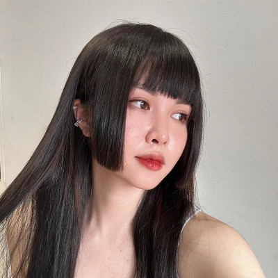 Mái Hime mái dày tóc thậ.t nữ (không có tóc phía sau) - Tóc Giả Vân Anh