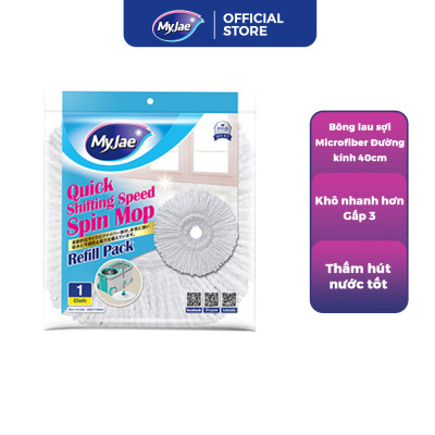 Bông Lau Thay Thế MyJae Dạng Tròn Dành Cho Cây Lau Nhà Xoay 360 Độ