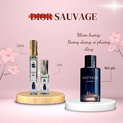 Tinh dầu nước hoa dạng xịt 5ml - 10ml D.ior Sauvage (mùi nam) cuốn hút quyến rũ