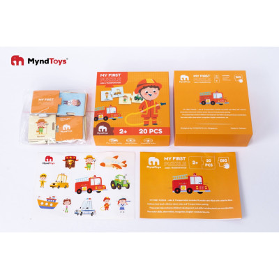 Đồ Chơi Xếp Hình MyndToys My First Puzzle - Jobs & Transportation (Chủ Đề Nghề Nghiệp) Cho Bé Trên 2 Tuổi