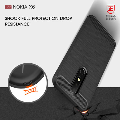 Ốp lưng chống sốc Likgus cho Nokia 6.1 Plus / Nokia X6 (chuẩn quân đội, chống va đập, chống vân tay) - Hàng chính hãng