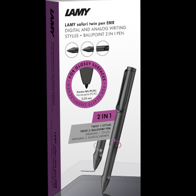 Bút điện tử cao cấp Lamy Safari Twin pen all black EMR PC/EL