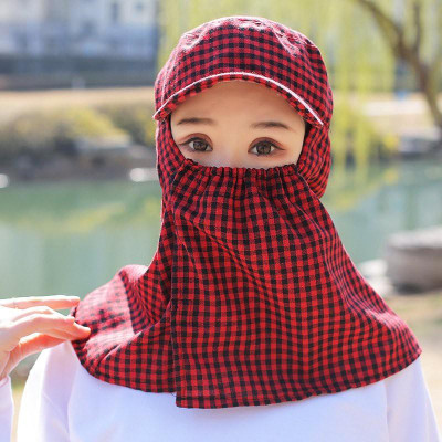 Mũ chống nắng nữ ninja che kín mặt cổ có chìa rộng thoáng mát liền khẩu trang