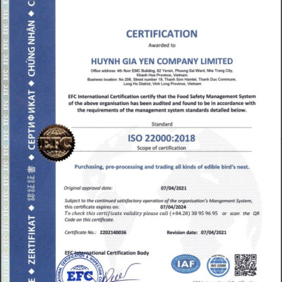 Yến sào Huỳnh Nest thượng hạng 100g 