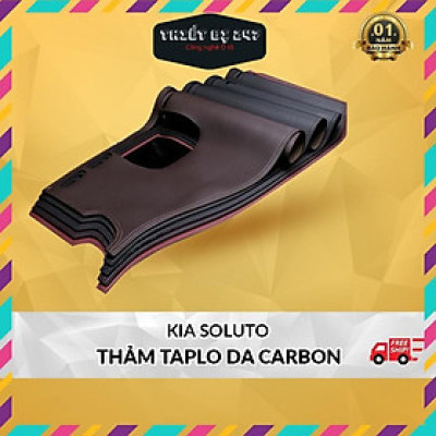 Thảm Taplo Kia SOLUTO Da Vân Cacbon Đáy Chống Trơn Trượt, Xê Dịch