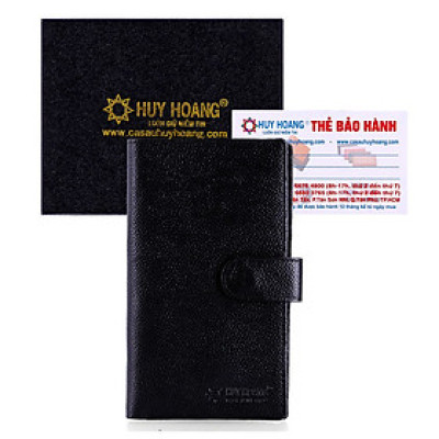 HJ2145 - Bóp nam Huy Hoàng dáng đứng màu đen