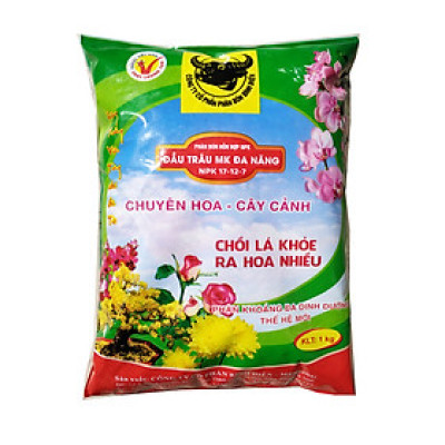 Phân bón gốc NPK đa năng Đầu Trâu - tốt cây nhiều hoa (túi 1kg)