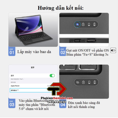 Bao da kèm bàn phím cho SamSung Galaxy Tab S9 FE chính hãng Dux Ducis có bàn di chuột TrackPad - Hàng chính hãng 