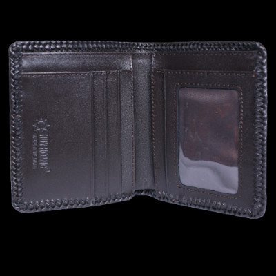  Ví nam da đà điểu da bụng đan viền kiểu đứng nhiều màu HJ92459-60-61-62-64