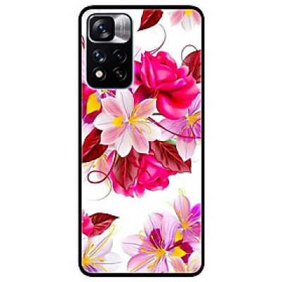 Ốp lưng dành cho Xiaomi Redmi Note 11 Pro 5G ( Bản Nội Địa ) mẫu Hoa Hồng Nền Trắng