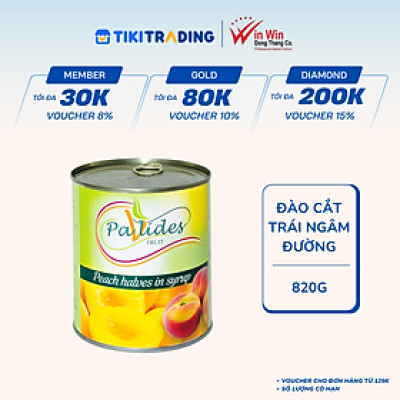 Đào Cắt Nửa Trái Ngâm Nước Đường Pavlides 820g