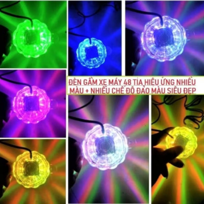 ĐÈN LED TRANG TRÍ GẦM XE MÁY ÔTÔ SÁNG ĐẢO 48 TIA MÀU SẮC CỰC ĐẸP
