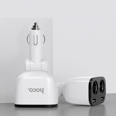 Bộ chia tẩu sạc ô tô, xe hơi nhãn hiệu Hoco Z28 - HÀNG NHẬP KHẨU