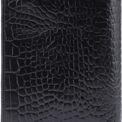 Ví Nam Vân Cá Sấu Kiểu Đứng Huy Hoàng HT2120 (12.5 x 10 cm) - Đen