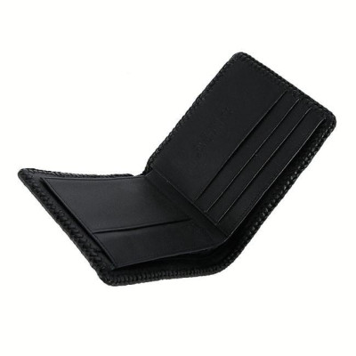 HP2313-14-16 - Ví nam Huy Hoàng da trăn đan viền màu đen, nâu, trắng