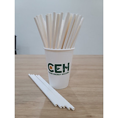 Hộp 200 ống hút giấy 6x197mm dành cho cà phê, nước ngọt