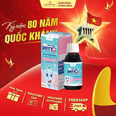 Siro nhiệt miệng Phyto hỗ trợ giảm nguy cơ nhiệt miệng, chảy máu cam do nóng nhiệt (120ml)- Nutramed