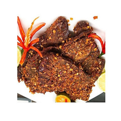 [Free 1 gói bò khô 35gr trị giá 32K]. Dry beef spicy special food from Central Vietnam. Ăn vặt Khô bò miếng cay, mềm chính hãng Thu Ba cao cấp hũ 500gr