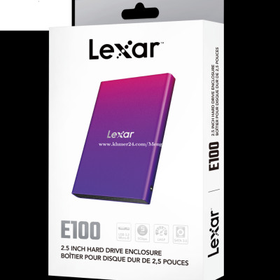 Hộp box SSD Lexar E100 | gắn SSD 2.5 inch dung lượng 128G - 8TB | Giao tiếp USB 3.2 Gen 1 - Bảo hành 1 năm - Hàng Chính Hãng