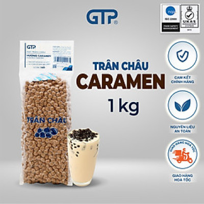 Trân châu sống Caramel truyền thống(1kg/bao), dùng kèm trà sữa. Trân châu dẻo dai thơm.