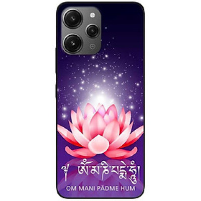 Ốp lưng cho Xiaomi Redmi 12 4G - Redmi Note 12 4G - Redmi Note 12 Pro 4G - 12 Pro 5G - Om Mani Tím Hồng - Hàng Chính Hãng