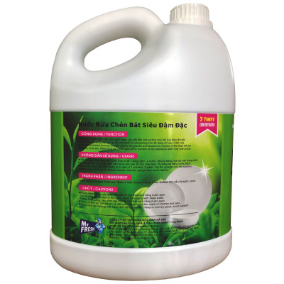 Combo 1 can Nước rửa bát đậm đặc Mr.fresh 4.2 l và 1 chai 800ml hương tra xanh