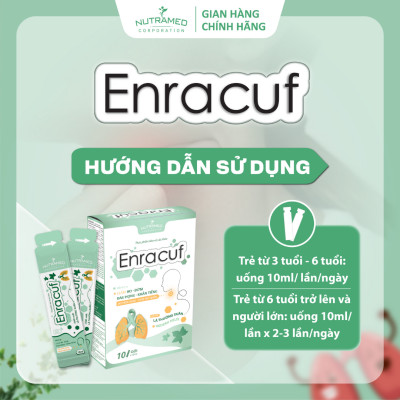 Gói uống Enracuf hỗ trợ viêm đường hô hấp trên (10 gói) - Nutramed