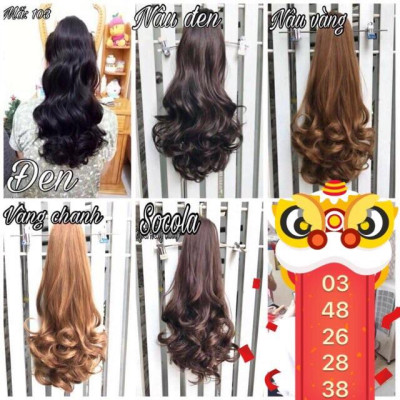 Tóc giả ngoặm kẹp ngắn cúp cao cấp- ảnh thật