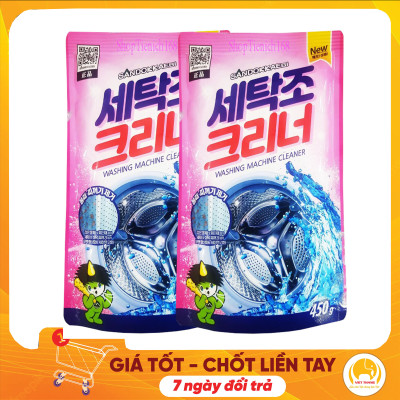 Gói bột tẩy vệ sinh lồng máy giặt Sandokkaebi 450g Hàn Quốc - Nhập khẩu chính hãng