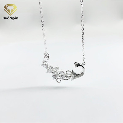 Dây chuyền bạc Ý 925 Huệ Ngân - Chim Công PP1478