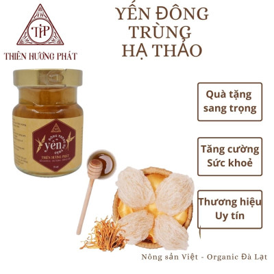 Nước Yến sào Đông Trùng Hạ Thảo (6 hũ x 70 ml) - Thiên Hương Phát Đà Lạt - Quà tặng cao cấp