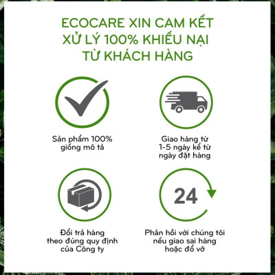 Nước Rửa Chén Hữu Cơ Chiết Xuất Bồ Hòn Kết Hợp Tinh Dầu Sả Chanh/Chanh Gừng/Cam/Quế ECOCARE 500ml Bảo Vệ Da Tay, An Toàn Cho Bé
